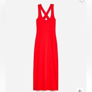 J. Crew Red Midi Dress